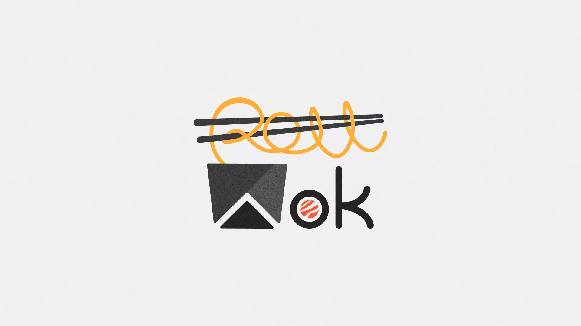 Разработка логотипа суши-бара «Roll Wok Club» в Шахтёрске